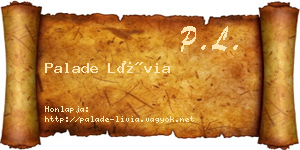 Palade Lívia névjegykártya
